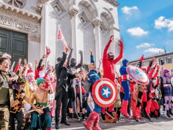 Imagem de pessoas no Lucca Comics & Games